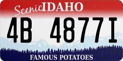 ID license plate 4B4877I