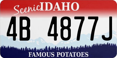 ID license plate 4B4877J