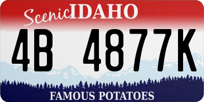 ID license plate 4B4877K