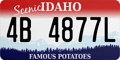 ID license plate 4B4877L