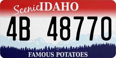 ID license plate 4B4877O