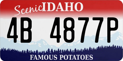 ID license plate 4B4877P