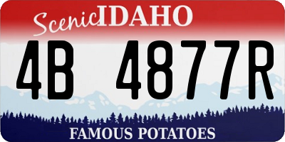 ID license plate 4B4877R