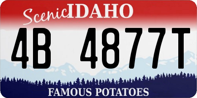 ID license plate 4B4877T