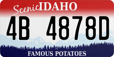 ID license plate 4B4878D