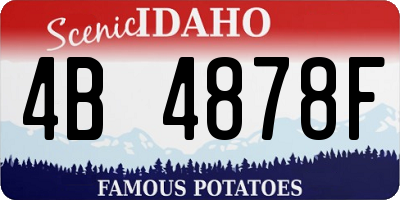 ID license plate 4B4878F