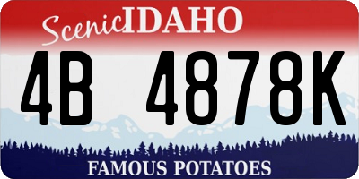 ID license plate 4B4878K