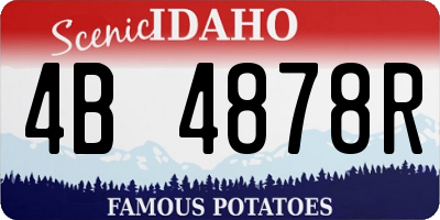 ID license plate 4B4878R