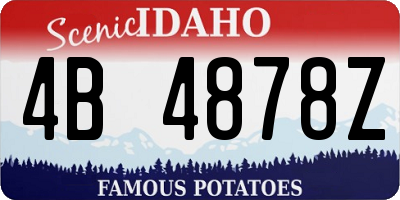 ID license plate 4B4878Z