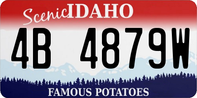 ID license plate 4B4879W