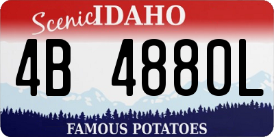 ID license plate 4B4880L