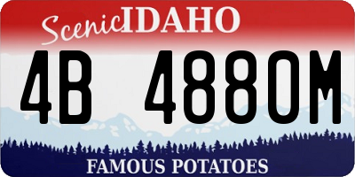 ID license plate 4B4880M
