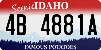 ID license plate 4B4881A