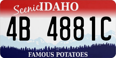 ID license plate 4B4881C