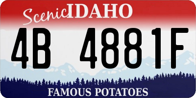 ID license plate 4B4881F