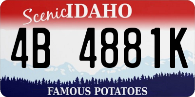 ID license plate 4B4881K