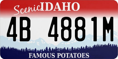 ID license plate 4B4881M