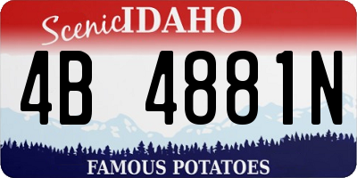 ID license plate 4B4881N