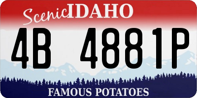 ID license plate 4B4881P