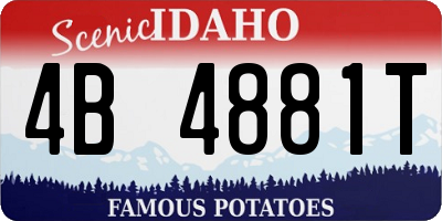 ID license plate 4B4881T