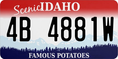 ID license plate 4B4881W