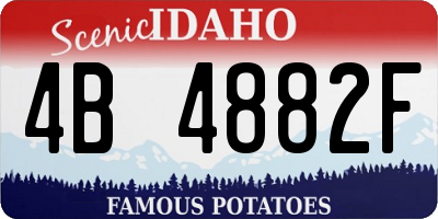 ID license plate 4B4882F