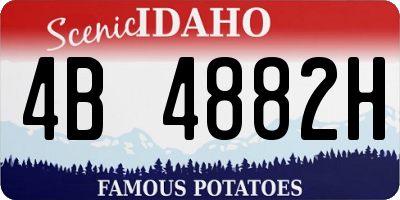 ID license plate 4B4882H