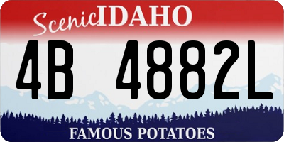 ID license plate 4B4882L