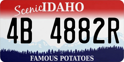 ID license plate 4B4882R