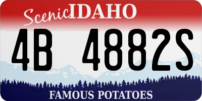 ID license plate 4B4882S