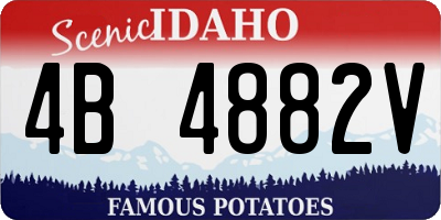 ID license plate 4B4882V