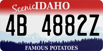 ID license plate 4B4882Z