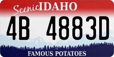 ID license plate 4B4883D