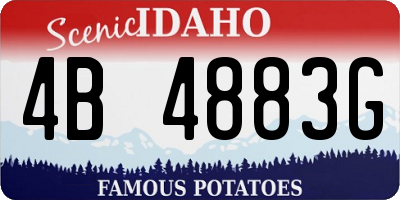 ID license plate 4B4883G