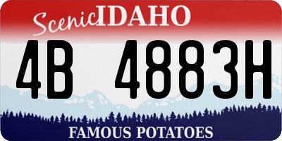ID license plate 4B4883H