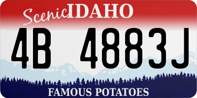 ID license plate 4B4883J