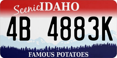 ID license plate 4B4883K
