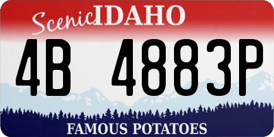 ID license plate 4B4883P