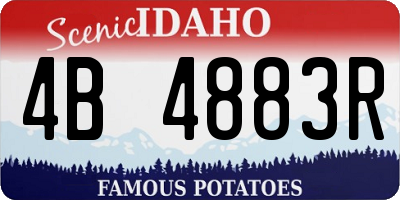 ID license plate 4B4883R
