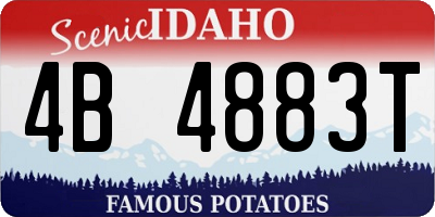 ID license plate 4B4883T
