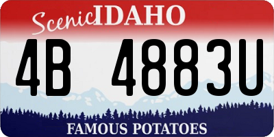 ID license plate 4B4883U