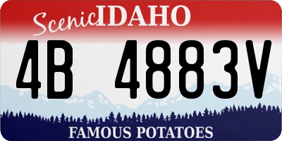 ID license plate 4B4883V