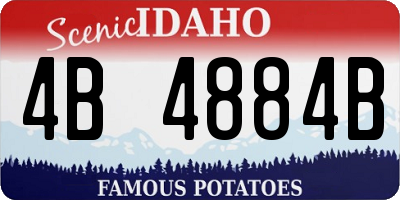 ID license plate 4B4884B