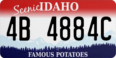 ID license plate 4B4884C