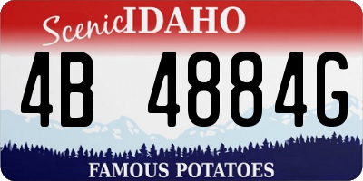 ID license plate 4B4884G
