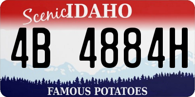 ID license plate 4B4884H