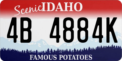 ID license plate 4B4884K