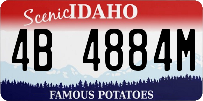 ID license plate 4B4884M