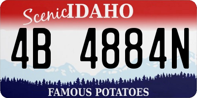 ID license plate 4B4884N
