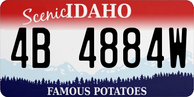 ID license plate 4B4884W
